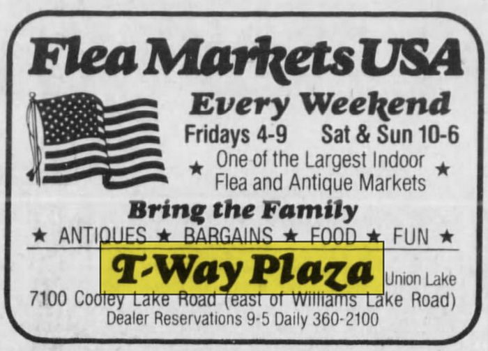 T-Way Plaza - Aug 1982 Ad (newer photo)